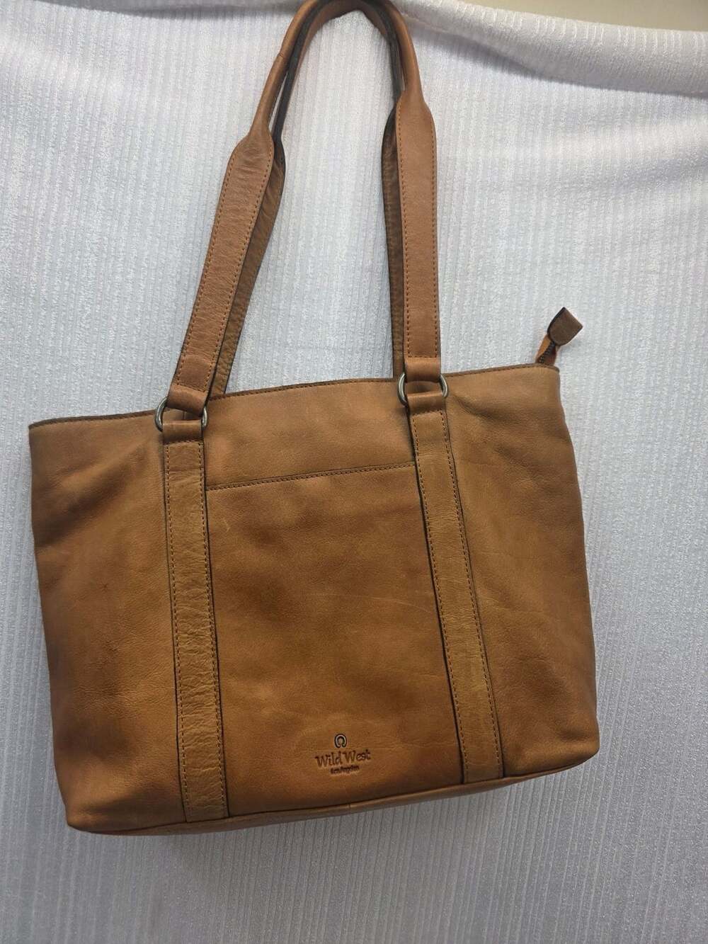 Wild West Los Angeles Tan Leather Tote Bag